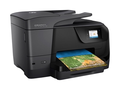 Barvna brizgalna multifunkcijska naprava HP OfficeJet 8710 (D9L18A)  omogoča tiskanje, skeniranje, kopiranje in faksiranje