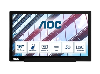 Prenosni monitor AOC I1601P (15.6" FHD IPS USB-C/USB-A) Style-line