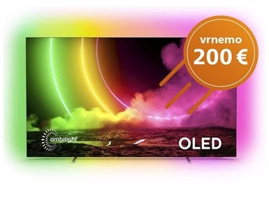 OLED TV Philips 48OLED806: Ob nakupu televizorja Philips OLED in zvočnika Soundbar serije 8 si povrnite 200 EUR kupnine!