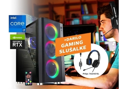 Akcijska ponudba ob nakupu računalnika PCH PC-6744Y - Darilo: gaming slušalke Philips TAGH401BL