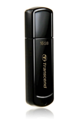 USB DISK TRANSCEND 16GB JF 350, 2.0, črn, s pokrovčkom