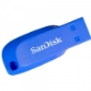 USB DISK SANDISK 32GB CRUZER BLADE MODRA, 2.0, moder, brez pokrovčka