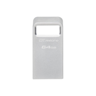 Slika USB DISK KINGSTON 64GB DT Micro, 3.1, srebrn, kovinski, micro format, 3.2, srebrn, kovinski