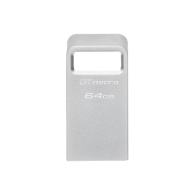 USB DISK KINGSTON 64GB DT Micro, 3.1, srebrn, kovinski, micro format, 3.2, srebrn, kovinski