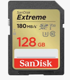 Slika SDXC SANDISK 128GB EXTREME, 180/90MB/s, UHS-I, C10, U3, V30