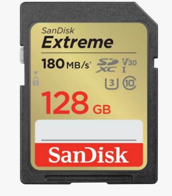 SDXC SANDISK 128GB EXTREME, 180/90MB/s, UHS-I, C10, U3, V30