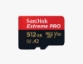 SDXC SANDISK MICRO 512GB EXTREME PRO, 200/140MB/s, A2, UHS-I, C10, V30, U3, adapter