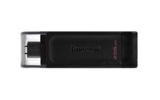 Slika USB C DISK Kingston 256GB DT70, 3.2 Gen1, plastičen, s pokrovčkom