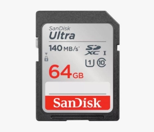 Slika SDXC SanDisk 64GB Ultra, 140MB/s, UHS-I, C10