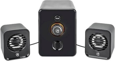 Bluetooth zvočnik LED MANHATTAN, črn