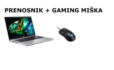 Prenosni računalnik ACER Aspire 3 A315-44P-R8SK R5-5500U/16GB/SSD 512GB/15,6''FHD/W11 + miška