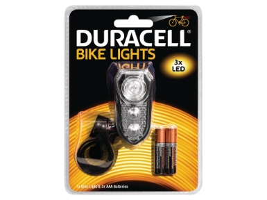BIK-F02WDU Duracell 3 LED Front Bicycle Light