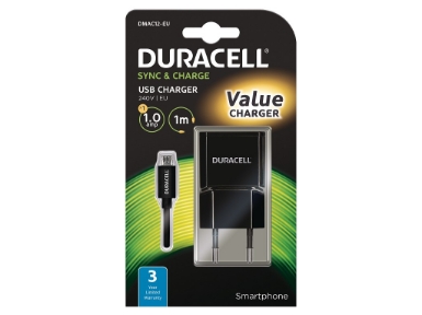 DMAC12-EU Duracell 1A Phone Charger + Cable