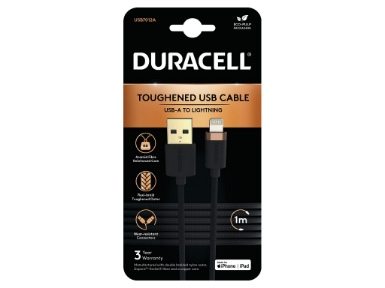USB7012A Duracell 1M USB-A to Lightning Braided