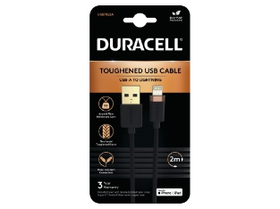 Slika USB7022A Duracell 2M USB-A to Lightning Braided
