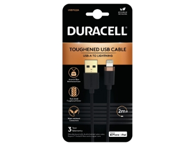 USB7022A Duracell 2M USB-A to Lightning Braided