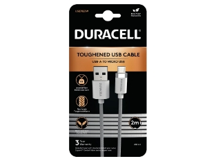Slika USB7023W Duracell 2M USB-A to Micro USB Braided