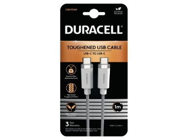 USB7030W Duracell 1M USB-C-USB-C 3.2 Gen1 Braided