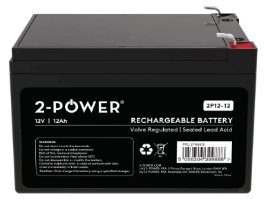 2P12-12 2-Power 12V 12Ah VRLA Battery