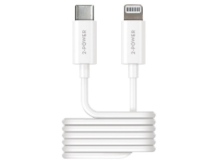 Slika 2PUC1M03W 2-Power 1M USB-C to Lightning USB Cable
