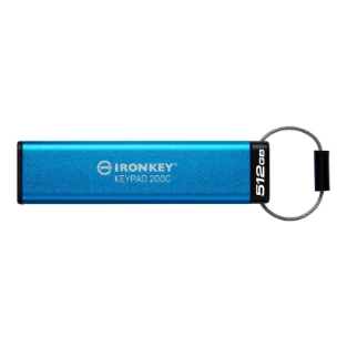 Slika USB disk Kingston Ironkey 512GB Keypad 200C, USB-C 3.2, FIPS 140-3 Level 3, AES-256 bit, PIN