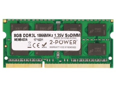 2P-IN3V8GNBJMXLV 8GB PC3-14900 1866MHz 1.35V SODIMM