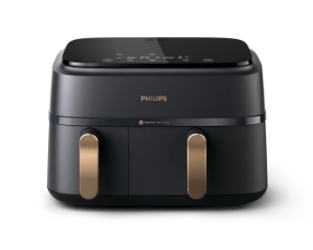 Philips NA352/00 – 9-litrski dvojni cvrtnik na vroč zrak z dvema košarama in digitalnim zaslonom