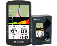 Bryton Rider S810 T USB-C kolesarski računalnik s senzorji HR, CAD, SPD (Bundle)