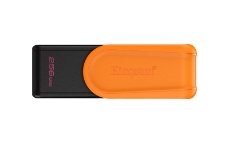 Slika USB disk Kingston 256GB DT Exodia S, 3.2 Gen1, črn/oranžen, z vrtljivim pokrovčkom