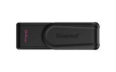Slika USB disk Kingston 64GB DT Exodia S, 3.2 Gen1, črn, z vrtljivim pokrovčkom