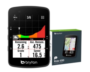 Bryton Rider 650 E kolesarski računalnik z GPS in barvnim zaslonom