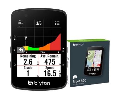 Bryton Rider 650 E kolesarski računalnik z GPS in barvnim zaslonom