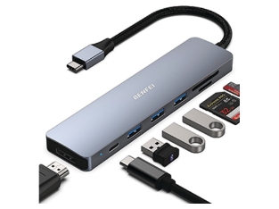 Slika 000307grey 100W USB-C HUB 7-in-1