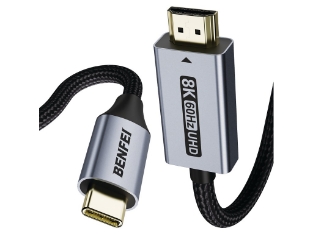 Slika 000388grey USB-C to HDMI 2.1 8K Cable  - 1.8m