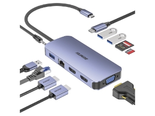 Slika 000359GREY 100W USB-C 11-in-1 Hub Triple Display