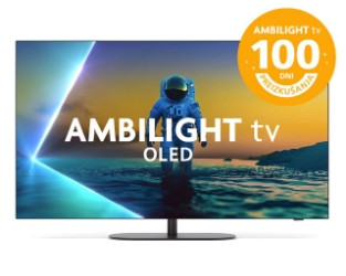Akcija Ambilight TV - Preizkušajte 100 dni! Philips 65OLED820 65” 4K  OLED Ambilight televizor