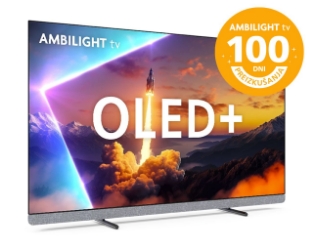 Akcija Ambilight TV - Preizkušajte 100 dni! Philips 77OLED910/12 77” 4K  OLED Ambilight televizor