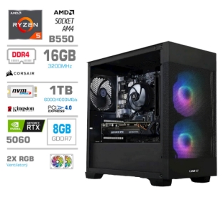 Slika Računalnik PCX Extian R5 5600X 16GB 1TB RTX5060