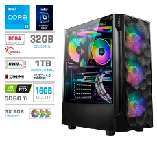 Slika Računalnik PCX Exton i5 14400KF/32GB/1TB/RTX5060Ti/RGB