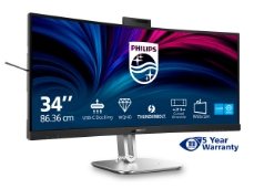 Philips 34B2U6603CH 34" VA WQHD 120Hz ukrivljen monitor s priključkom Thunderbolt™ 4 in spletno kamero