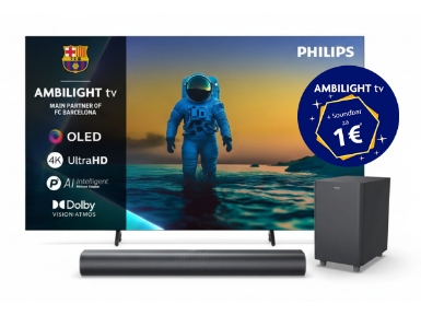 Philips 77OLED820/12 77" 4K OLED Ambilight televizor z Google TV + Soundbar zvočnik Philips TAB6100