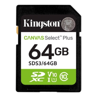 Slika SDXC KINGSTON 64GB CANVAS Select Plus, 100MB/s, UHS-I, U1, V10