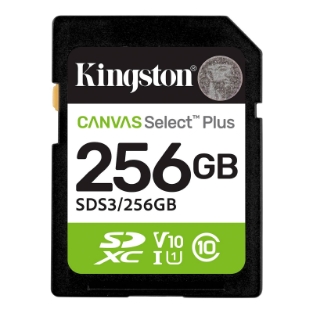 Slika SDXC KINGSTON 256GB CANVAS Select Plus, 150MB/s, UHS-I, U1, V10