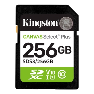 SDXC KINGSTON 256GB CANVAS Select Plus, 150MB/s, UHS-I, U1, V10