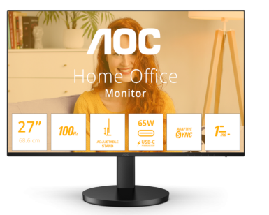 AOC Q27B3CF2 27" QHD IPS 100Hz monitor z USB C povezljivostjo za učinkovito delo
