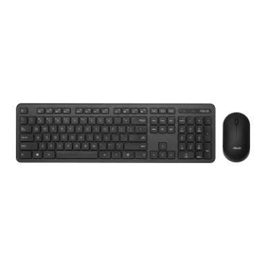 Tipkovnica z miško ASUS CW100 Wireless Keyboard and Mouse Set, brezžični komplet, črn s Copilot tipk