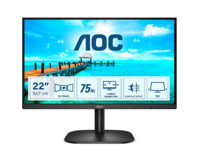 AOC 22B2H/EU 21,5" VA FHD 75Hz monitor za domačo in pisarniško uporabo