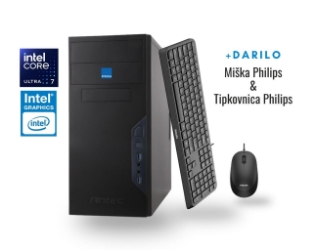 Računalnik PCH PC-4761 U7 z Intel Core Ultra 7 + Darilo: Miška in Tipkovnica Philips