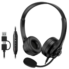 Slika Slušalke Genius HS-235U AI,Black,USB A+C