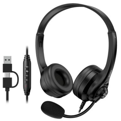 Slušalke Genius HS-235U AI,Black,USB A+C